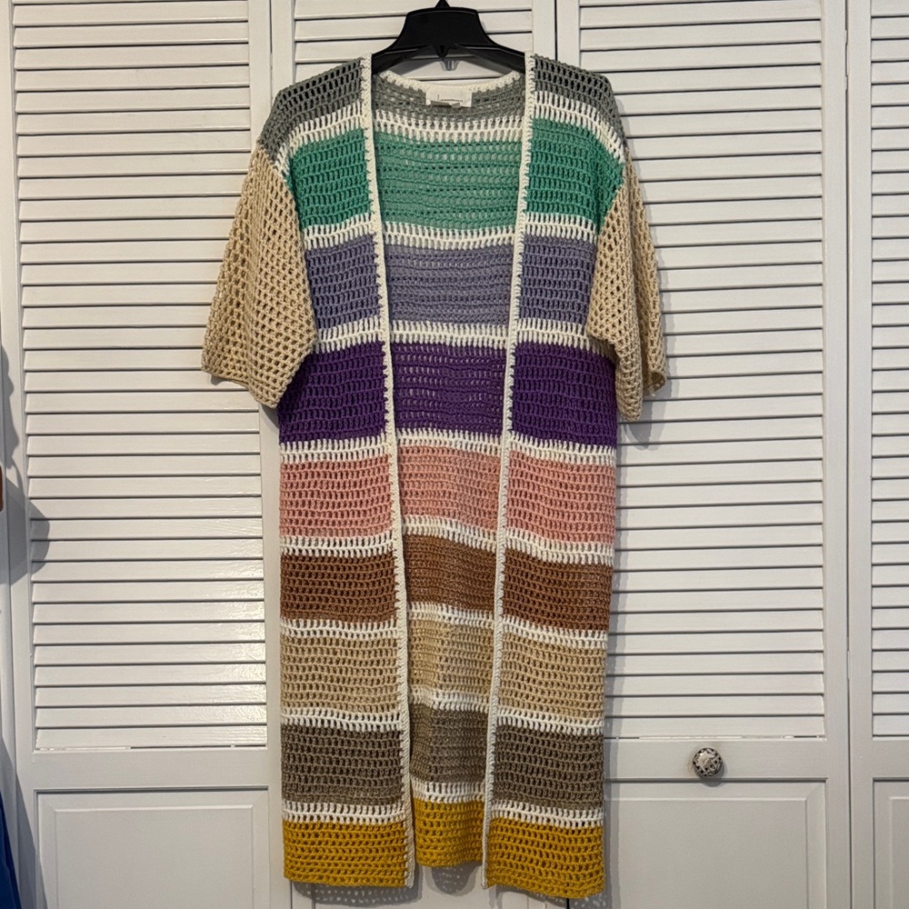 Anthropologie Colorful Knit Cardigan